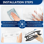DSJIFGEW no drilling replacement stickers installation guide step