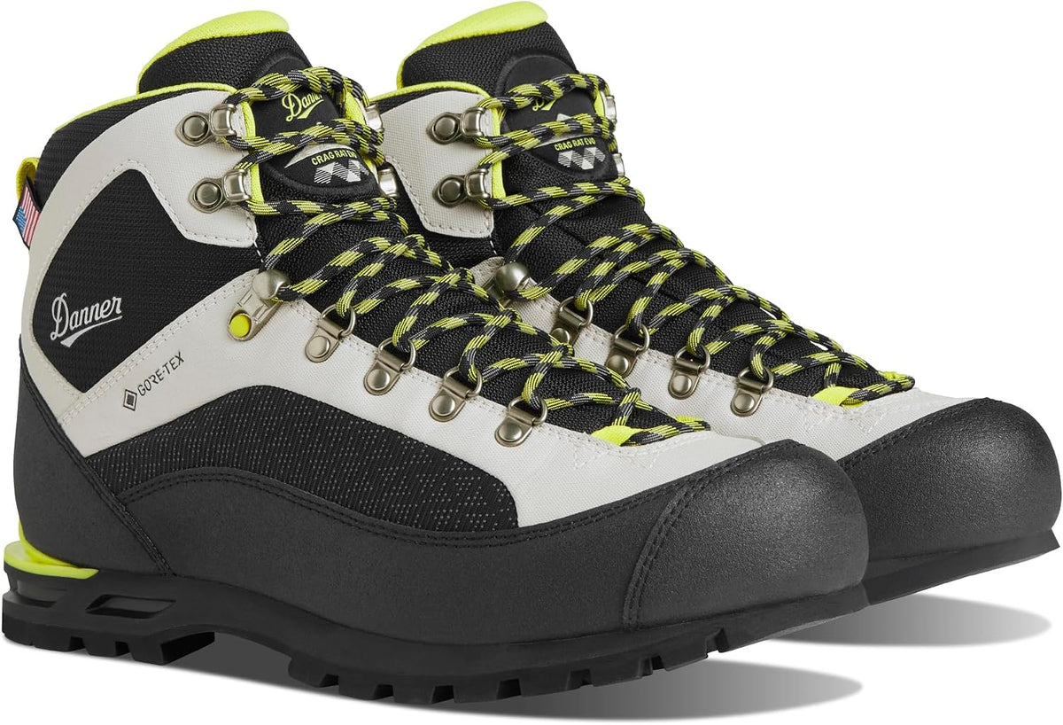 Danner ice and yellow extreme terrain hiking boot full view