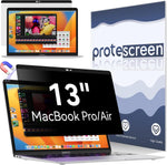 Protescreen magnetic privacy screen protector front view mounted on a thirteen inch laptop screen.