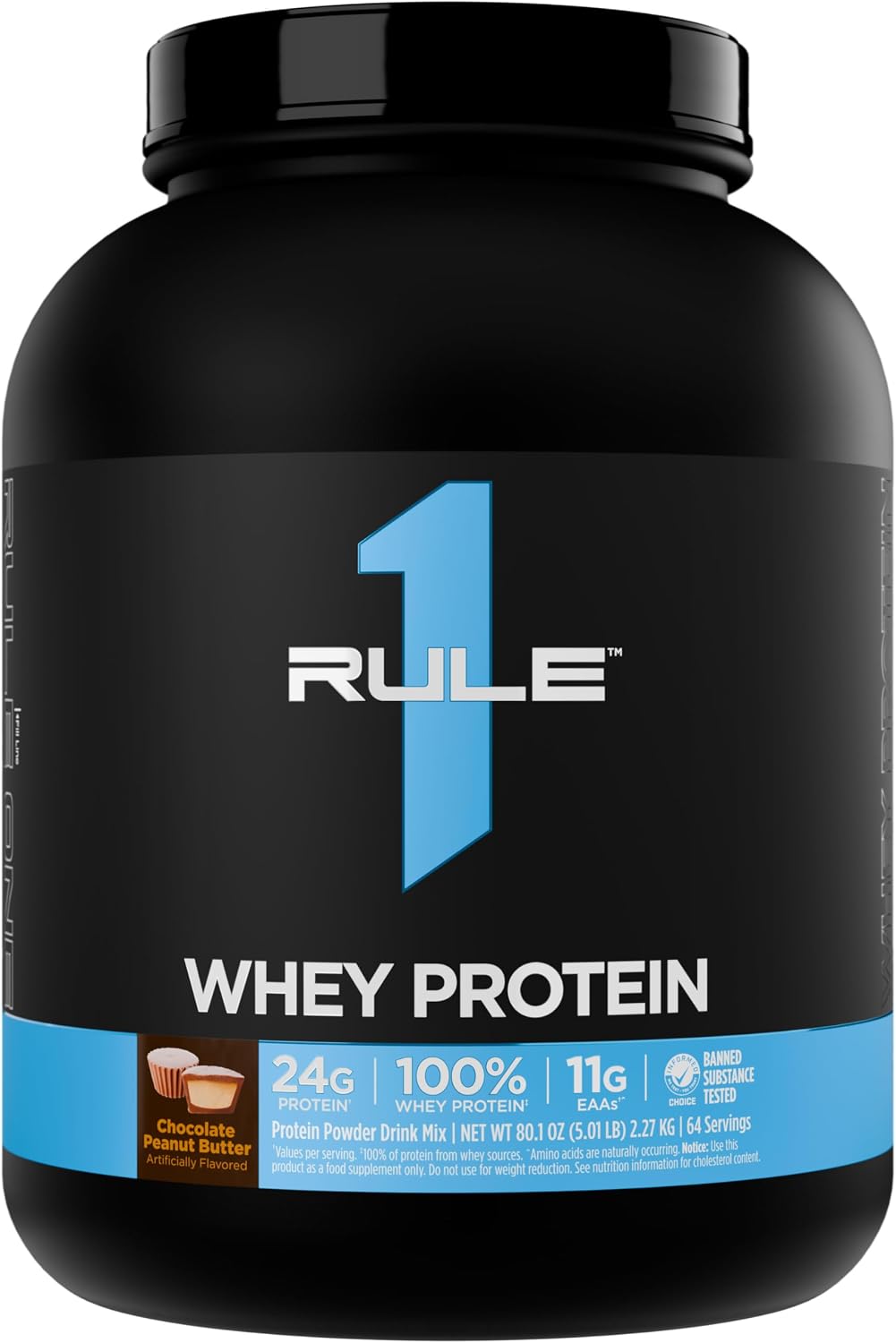Rule 1 Proteins Whey Protein Powder, Chocolate Peanut Butter, 25 Servings | 24g Fast-Acting Protein from All-Whey Sources with Naturally Occurring EAAs & BCAAs for Workout Recovery or Anytime Use - Image 10