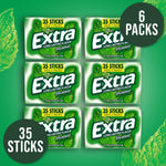 Authentic imported Wrigley's Extra mint chewing gum bundle side angle view.