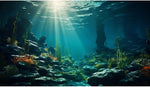 Aquarium Background Various Underwater Grass Plants Aquarium Backdrop Vivid and Fresh Green Aquatic Plants Stone River Bed and Dead Wood Purple Stone Fish Tank Background 24x16in - Image 15