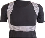 DMI white back support brace showing criss-cross straps