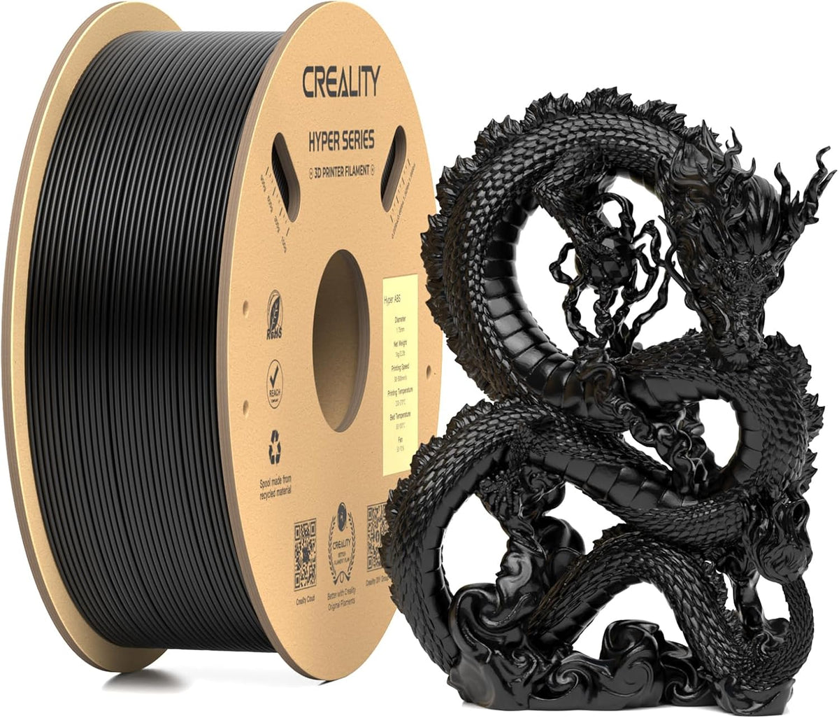 Official CREALITY Hyper PLA-CF (Carbon Fiber) Filament 1.75mm, High Speed PLA-CF 30-300mm/s 3D Printer Filament, Dimensional Accuracy +/-0.02mm, Fit Most FDM 3D Printers1KG(2.2lbs) Spool Black - Image 9