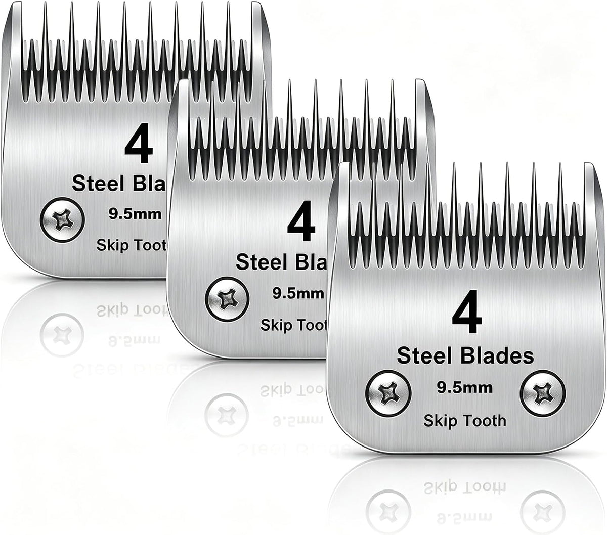 7 Skip Tooth Detachable Pet Dog Grooming Steel Blades,Compatible with Andis,Oster A5,Wahl KM10 Series Clippers,Cut Length 1/8-Inch (3.2mm) 1 Pack - Image 15