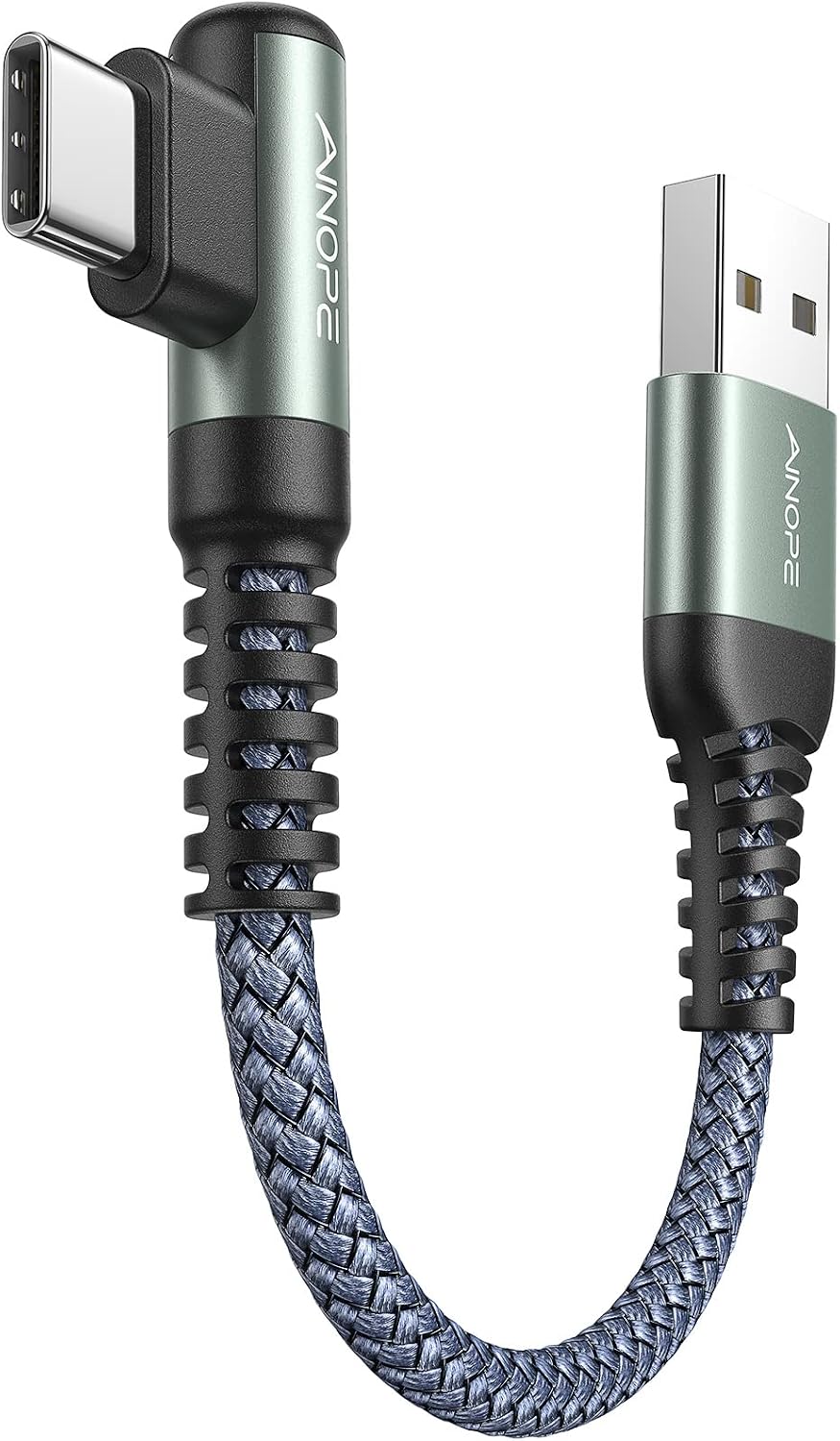 AINOPE USB to USB C Cable [2-Pack, 6.6ft] 3.1A Fast Charger Type C Right Angle, Resistant Nylon Braided C Type Charging Cable Compatible with Galaxy S10 S9 Plus S21, Note 10 9 LG, Type C Charger - Image 15