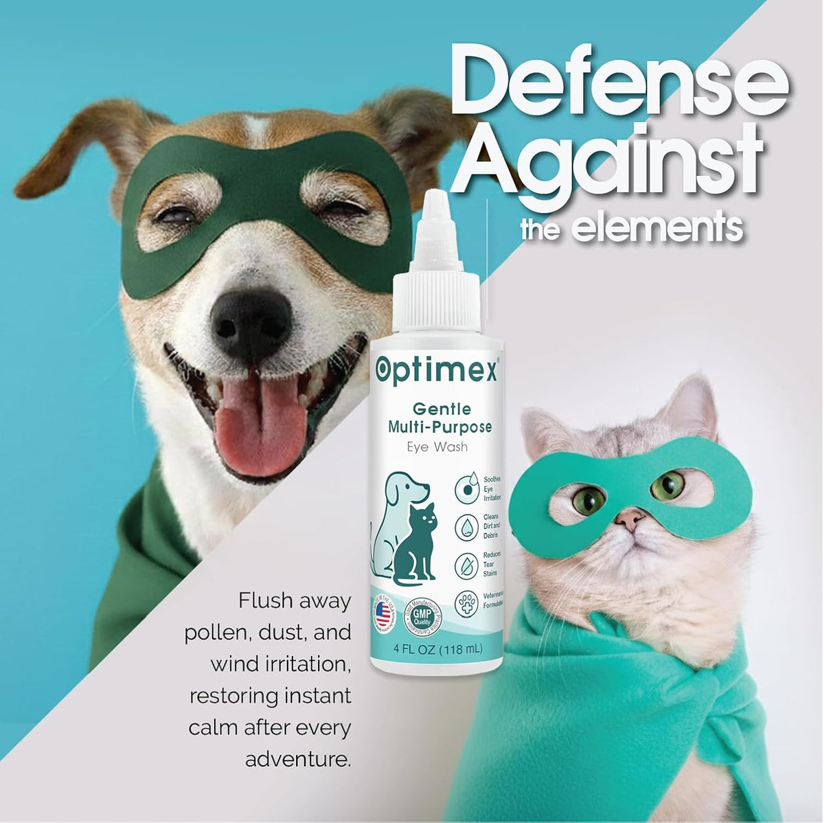 Gentle Multi-Purpose Eye Wash for Dogs & Cats (4 fl oz) Helps with Eye Infections, Redness, Irritation, Tear Stains, Discharge, Pink Eye, Conjunctivitis & Dry Eye Relief Vet Formulated - Image 11