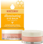 Burt's Bees Eye Balm Illuminating 0.25 Ounce jar front view showcasing the natural under eye brightening packaging.