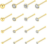 16pcs 20g Stainless Steel Nose Stud for Women 20g Nose Ring Surgical Steel for Men Body Piercing Jewelry - Image 12