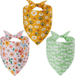Agroon Spring floral dog bandanas large 3 piece set front view