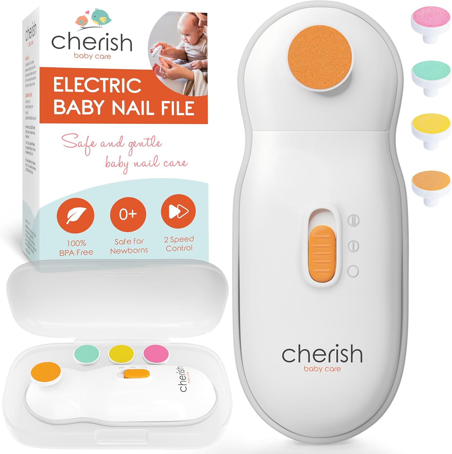 Cherish Baby Care electric nail trimmer front view