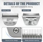 BILLAR 5FW professional dog grooming blade showing one quarter inch cutting depth.