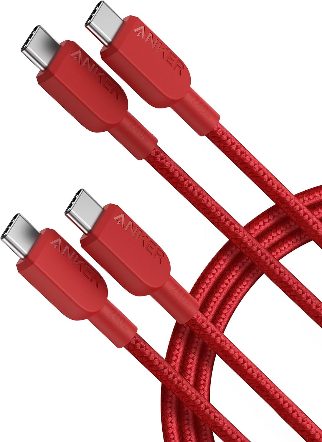 Anker USB-IF certified charging cord plugged into a USB-C power adapter.