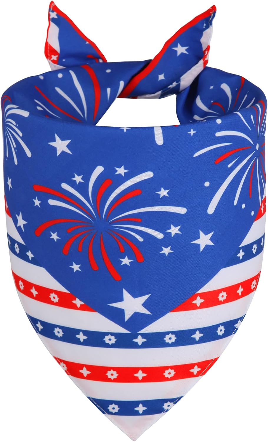 WoffBow 4th of July patriotic dog bandana front view