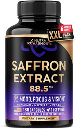Nutraharmony Saffron Extract front view bottle packaging