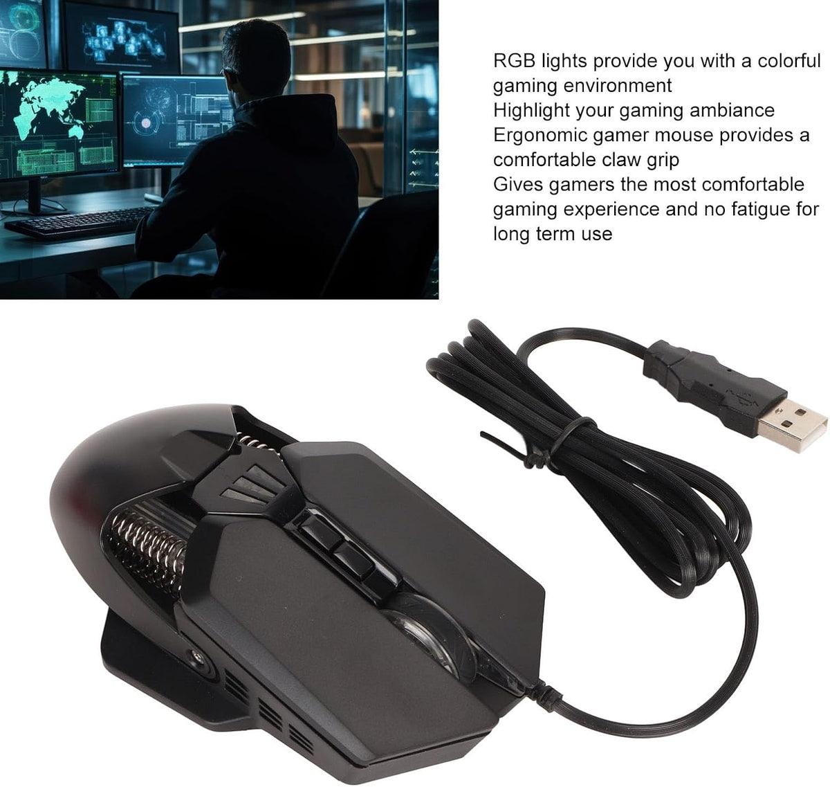 Vikye optical mouse top DPI buttons view