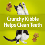 Purina Friskies Morning Munch Crunch ingredients list and feeding instructions close up