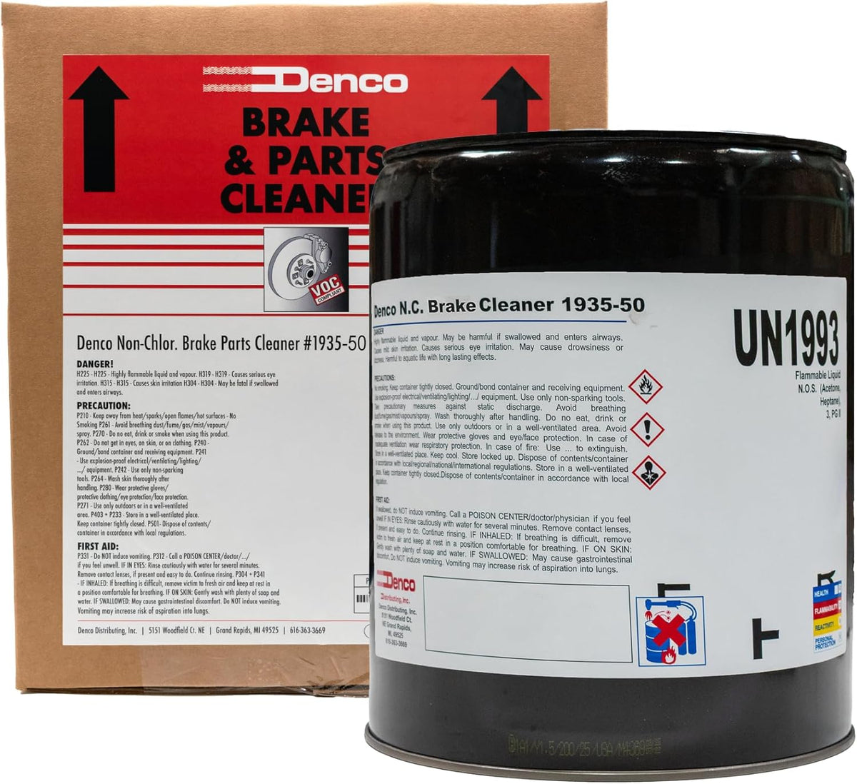 Denco 5 gallon brake and parts cleaner pail front view