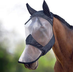 Harrison Howard CareMaster Horse Fly Mask Large Eye Space Long Nose with Ears Full Face Black Large Full Size - Image 9