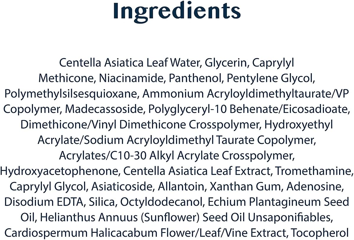 Ingredients label of A'Pieu Madecassoside Cica Gel
