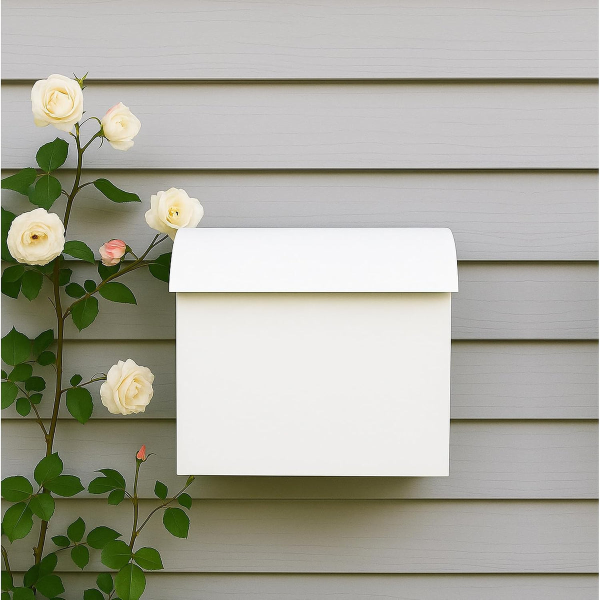 NACH Large Mailbox for House, 12.4"x7.1"x11.8 White Mailboxes for Outside, Waterproof Mailbox - Baxter-Style Wall Mount Mailboxes for Outside - Image 11