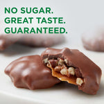 Authentic USA imported Russell Stover sugar free chocolate bag being shared at a table
