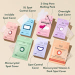 Authentic USA imported Rael acne patch pack showcasing thin tapered edges for discreet day and night wear.