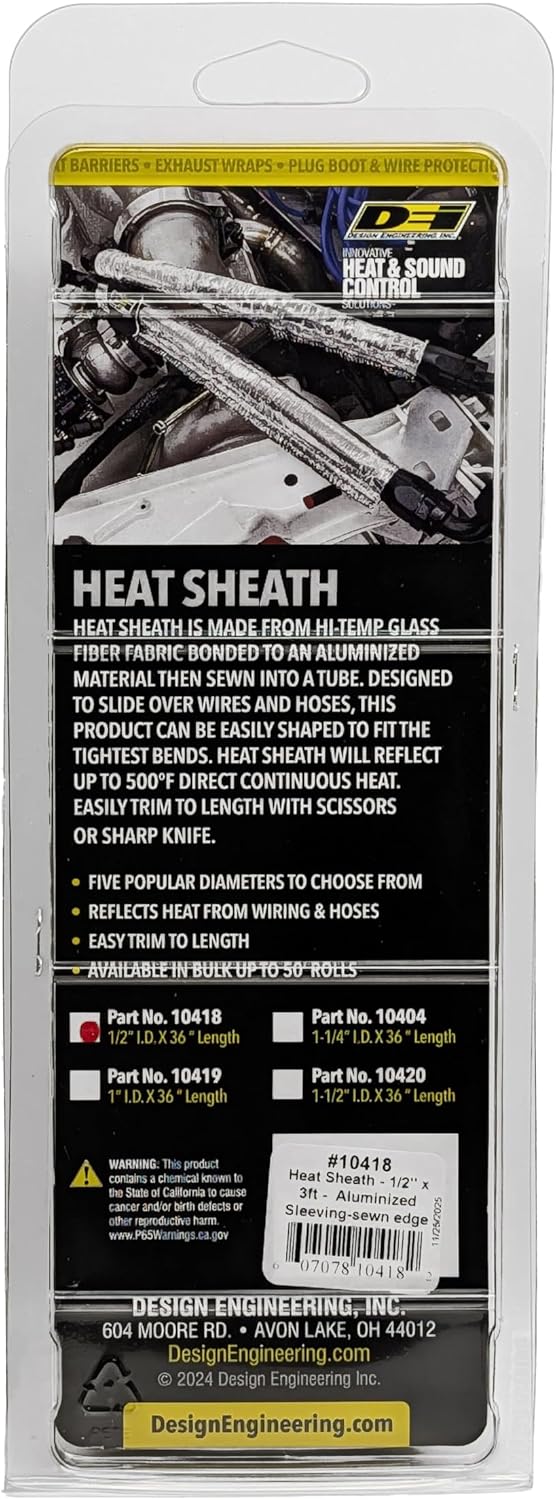 Design Engineering heat shield sleeve texture detail
