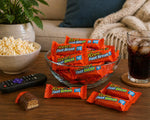 Individually wrapped Reese's Fast Break peanut butter and nougat mini chocolate bars