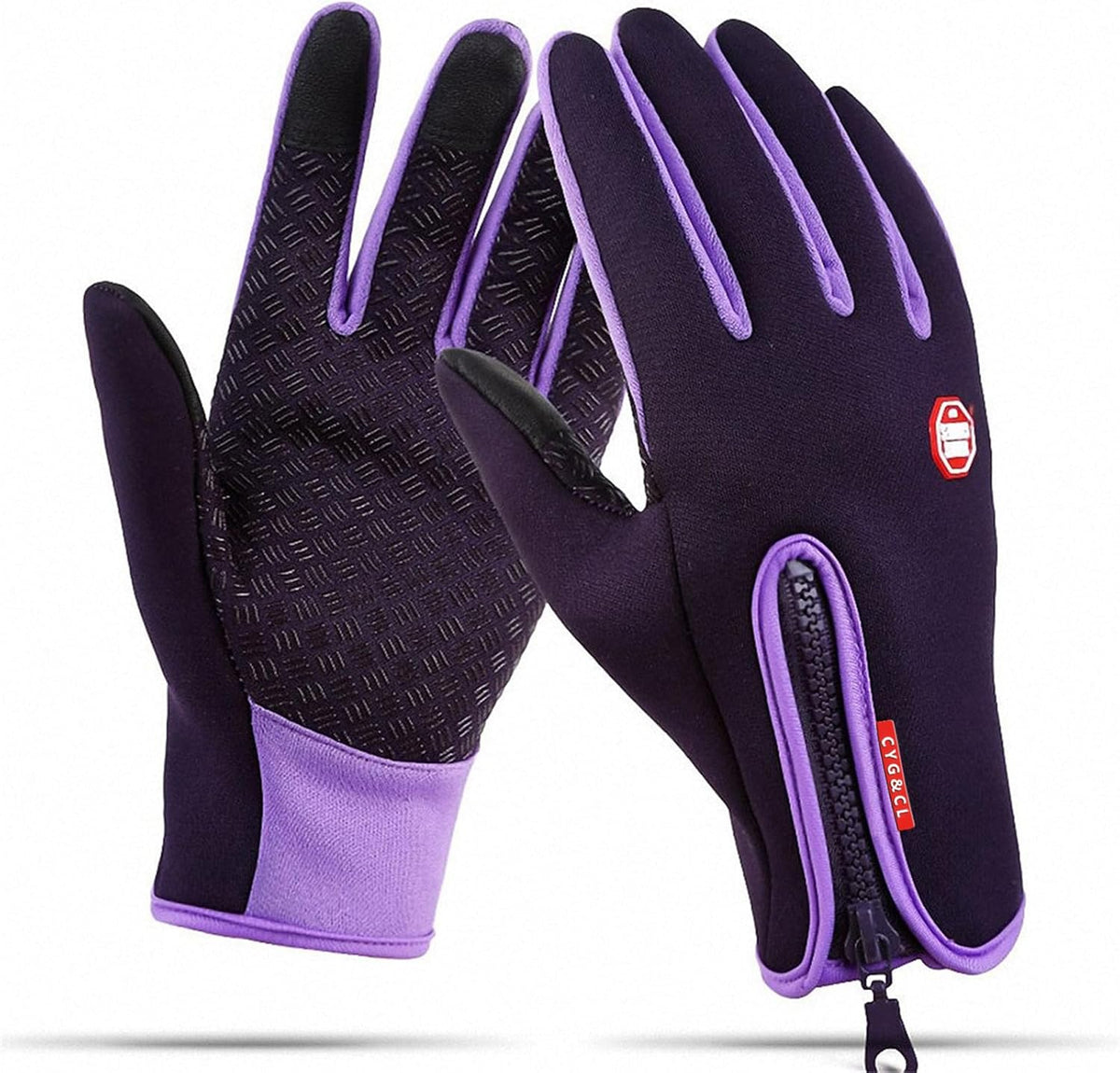 CYG&CL Outdoor Winter Touchscreen Warm Gloves, Water Resistant Windproof Anti-Slip Sports Gloves for Cycling Driving Running Hiking Climbing Skiing Sports, Adjustable Size for MenWomen - Image 9