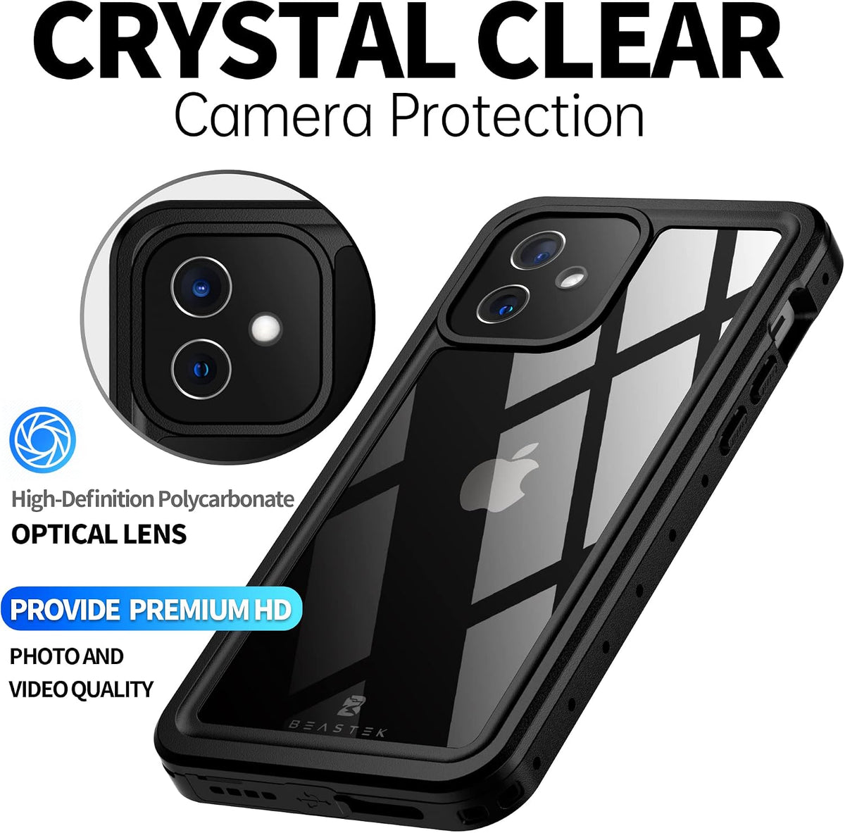BEASTEK waterproof case packaging and included lanyard