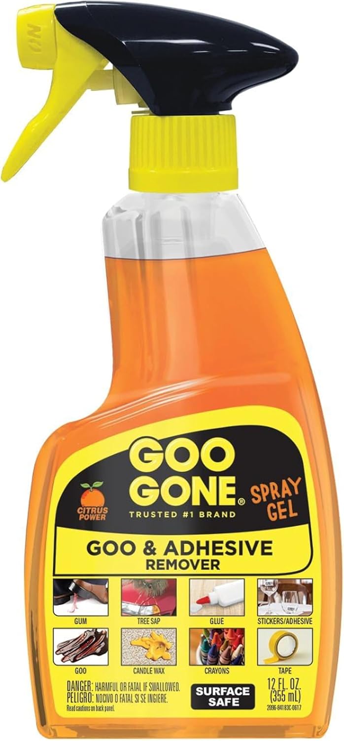 Goo Gone adhesive remover spray gel front view bottle