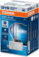Osram Xenarc Cool Blue Intense D1S headlight bulb front view packaging