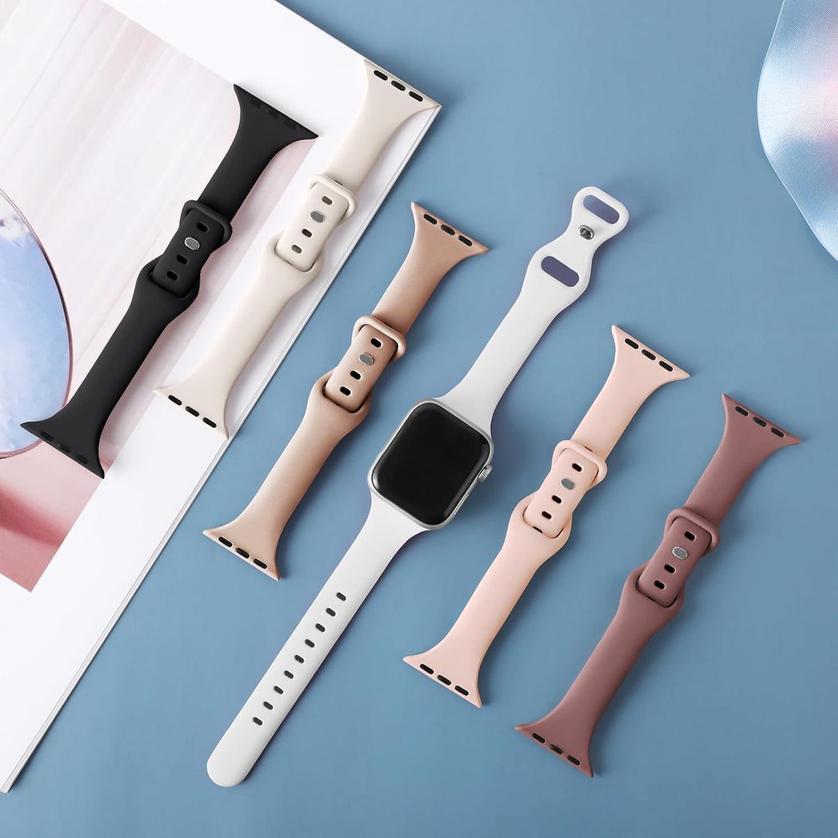 Eilesuny silicone replacement straps color variety display