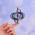 Joytech anti-gravity spinner balancing on a tightrope string