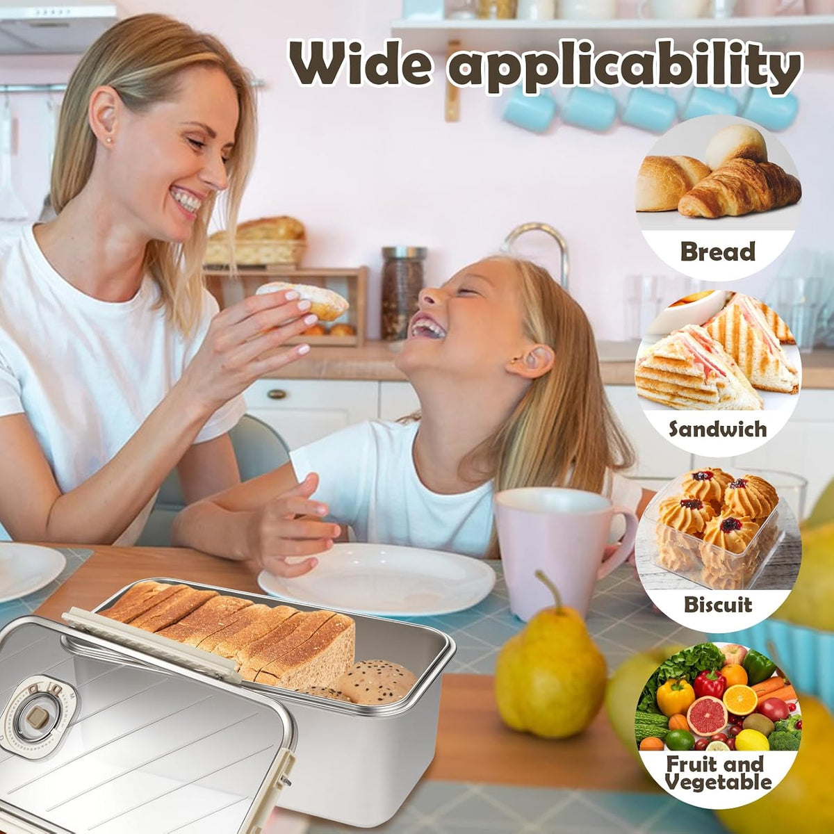 CODOHI dishwasher safe stainless steel food storage box open