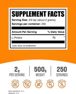 BulkSupplements L-Proline powder texture close up
