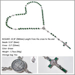 Center junction showing the Saint Benedict medal details