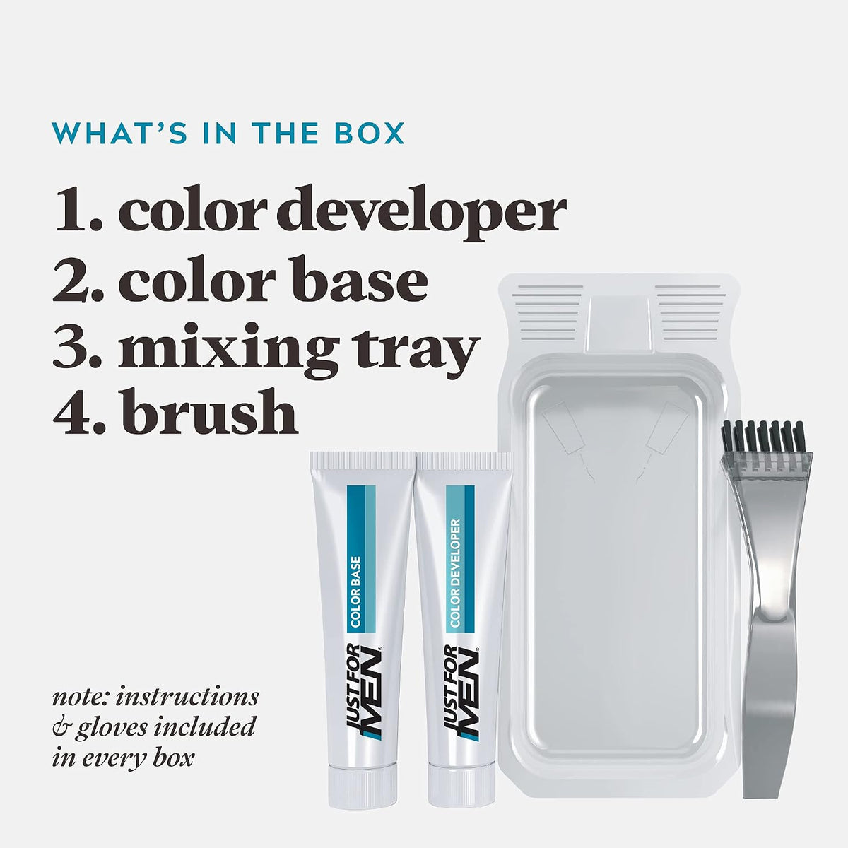 Just For Men Mustache and Beard Gel Tube and Developer