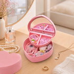 Cabilock double layer jewelry case displaying top and bottom compartments