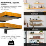 YMDparts heavy duty iron shelf support angle view