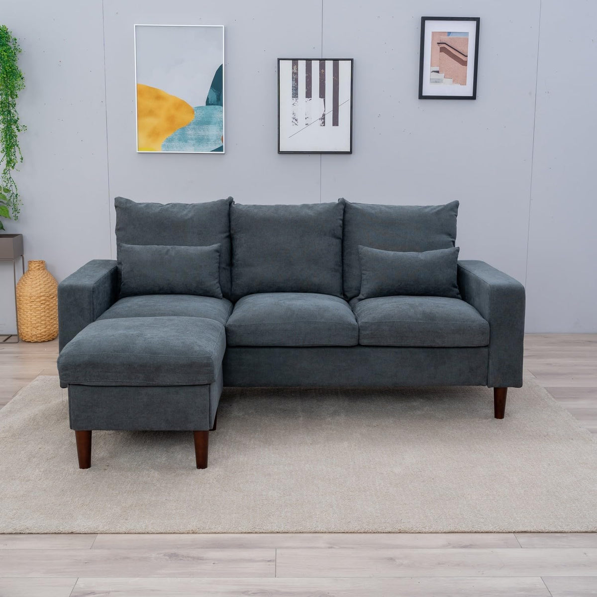 Panana convertible sofa configured as a chaise lounge