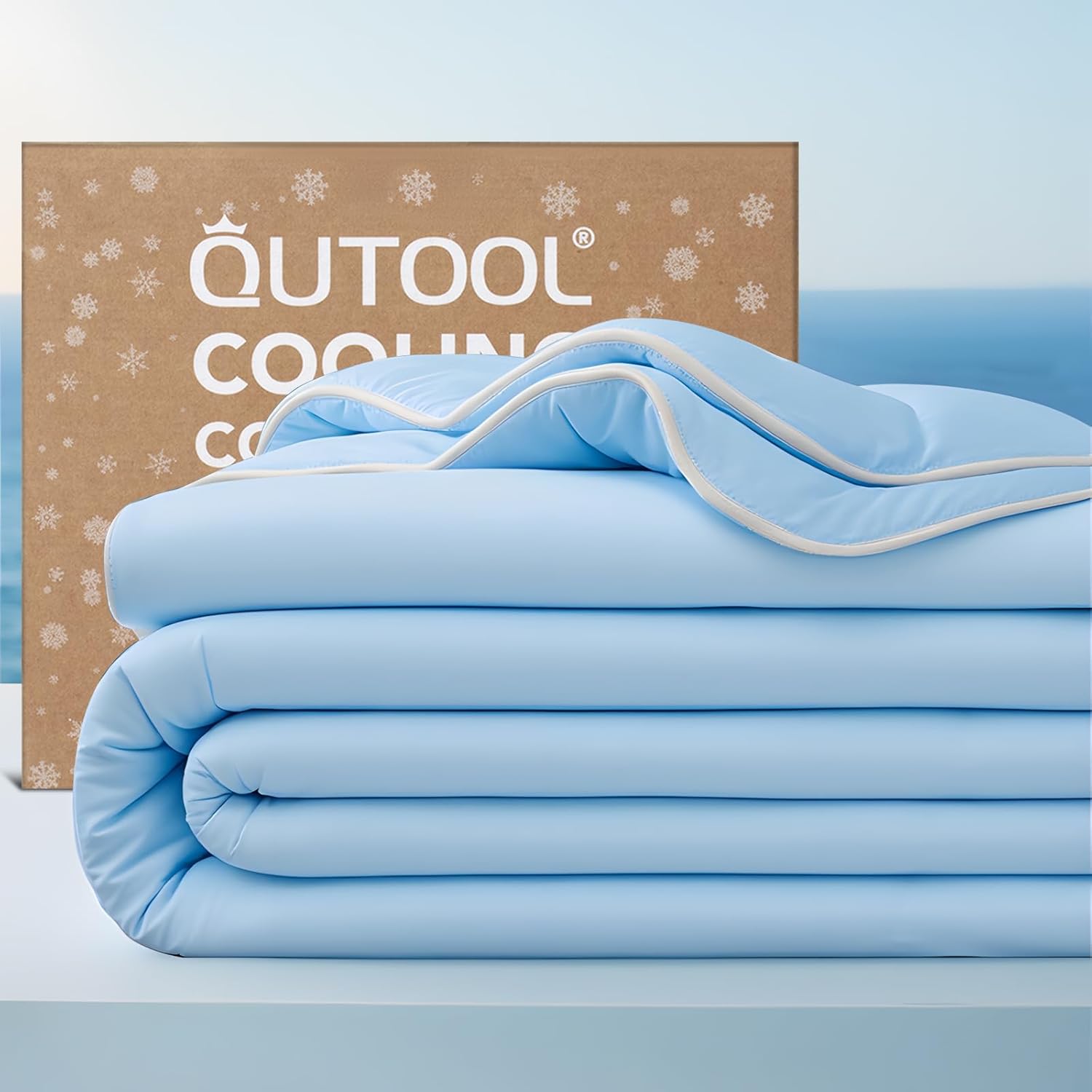 Qutool cooling blanket for hot sleepers blue twin size