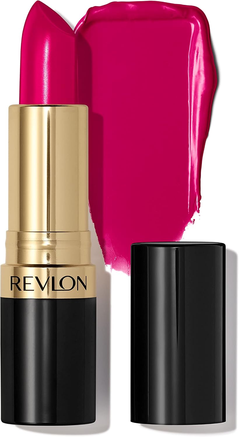 Revlon Super Lustrous Lipstick lifestyle aesthetic flat lay with makeup essentials