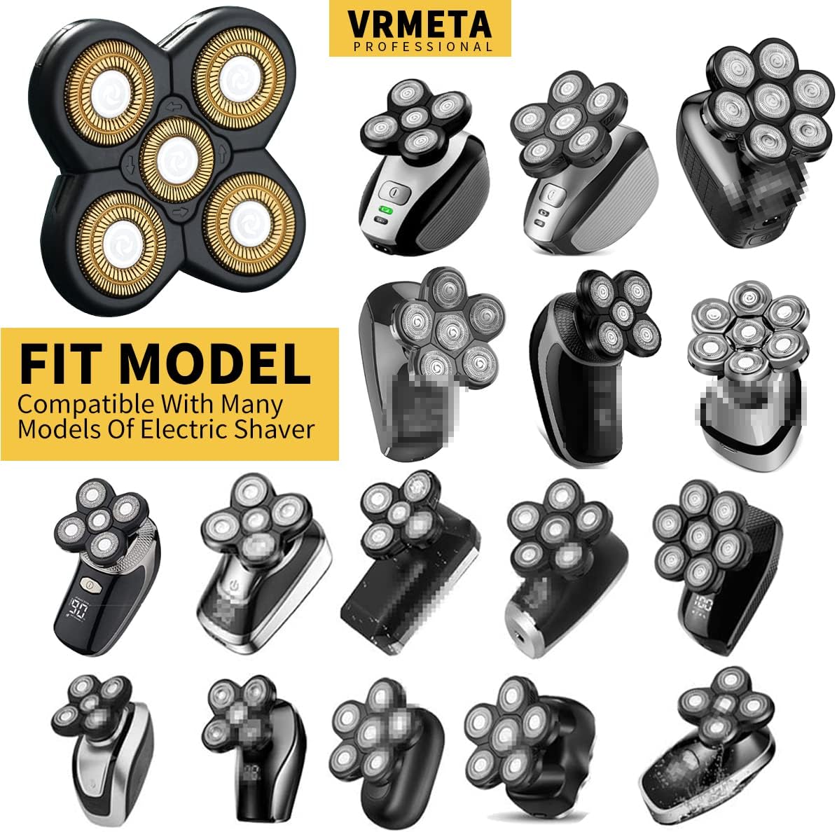 VRMETA electric shaver replacement cartridge floating heads