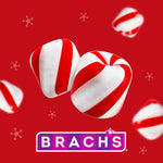 USA imported Brach's Bobs Sweet Stripes candy nutrition label and ingredient list.