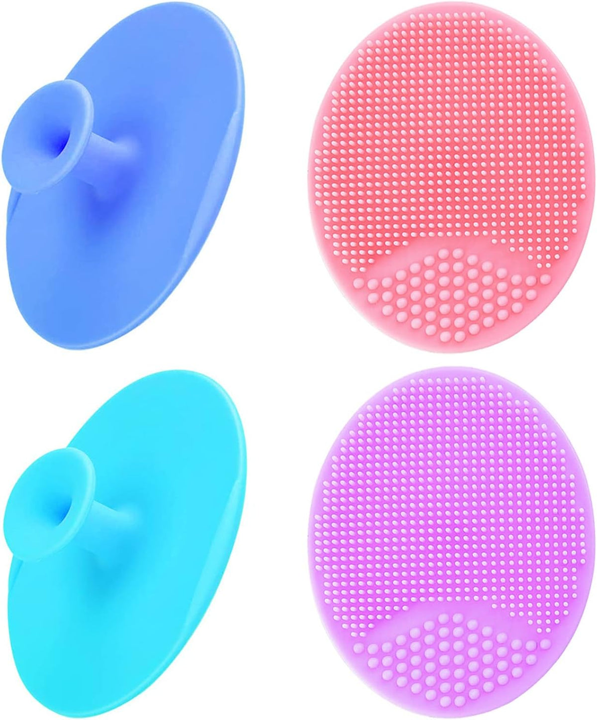 MR LION silicone facial cleansing brush front view face scrubber