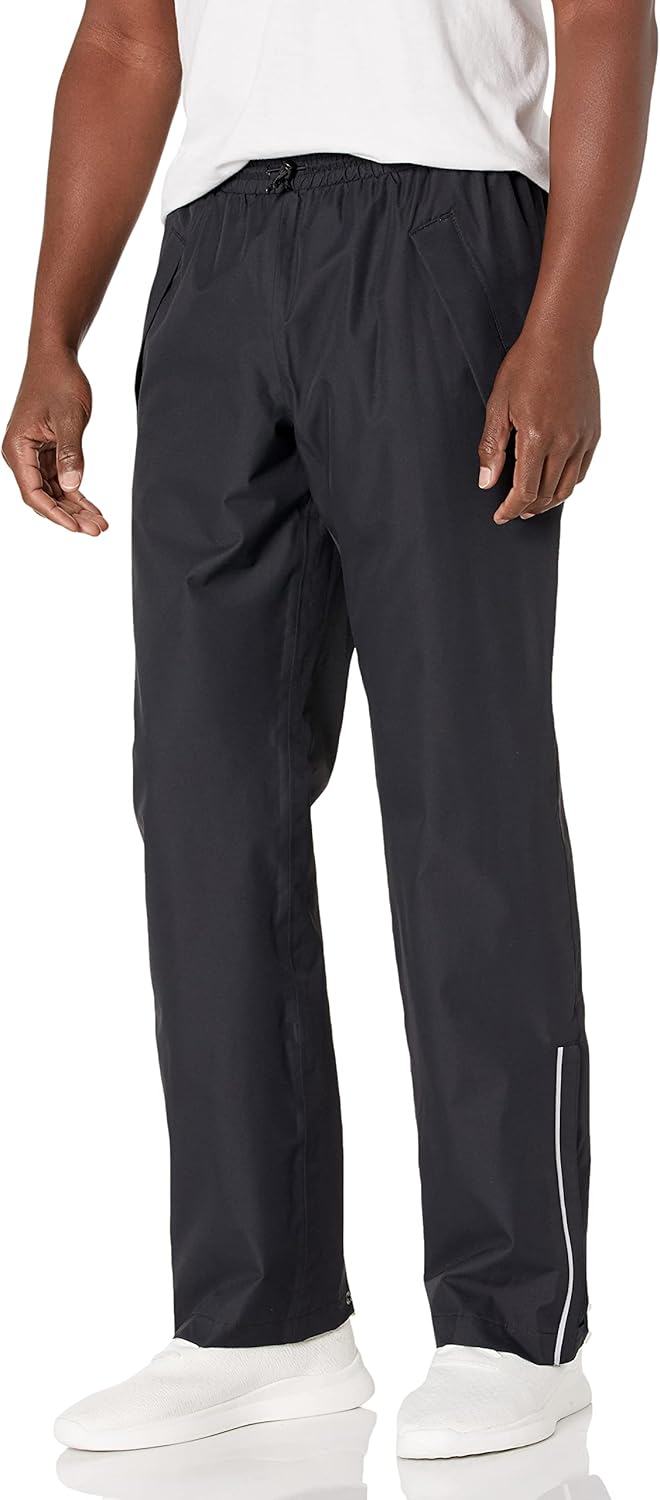 5Oaks Waterproof Rain Over Pants Black Large front view protective outdoor gear
