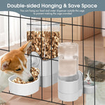 Kennel feeding station 1.2 Liter food hopper and 0.52 Liter waterer