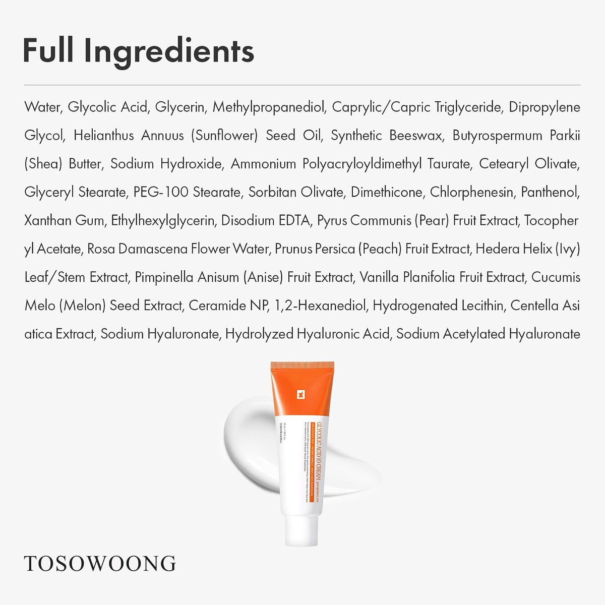 Dermatologially tested chemical peeling cream tube for evening skincare routine